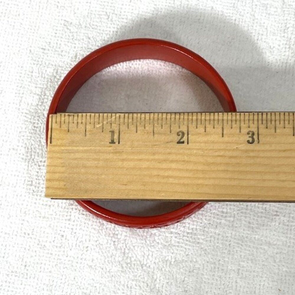 Chinese cinnabar bangle bracelet. - Picture 7 of 7